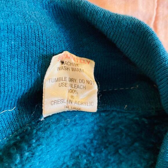Vintage 1970s Teal Track Jacket - Picture 5 of 8